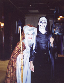 Ann as the Cailleach and Her Son as Death at Samhain