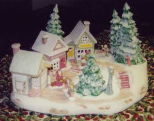 Hand painted ceramic village